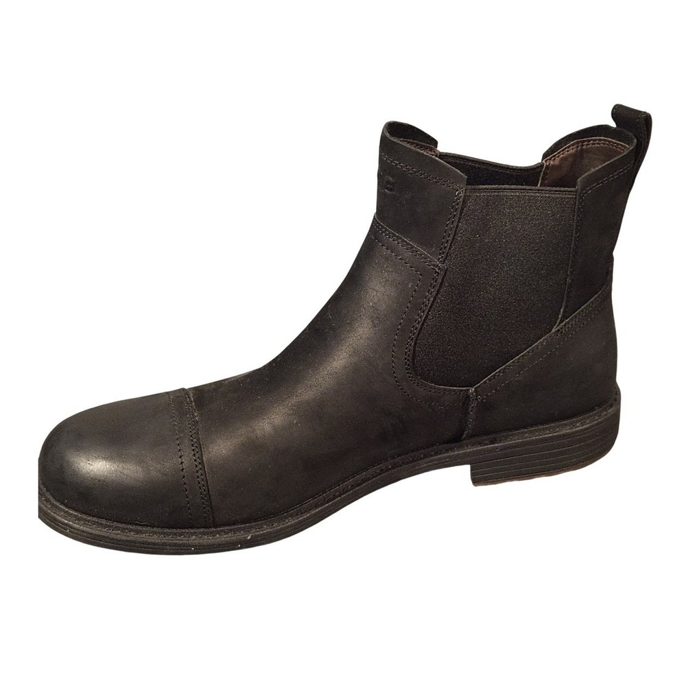 UGG Mens Biltmore Leather Waterproof Chelsea Boots Black Size 14
